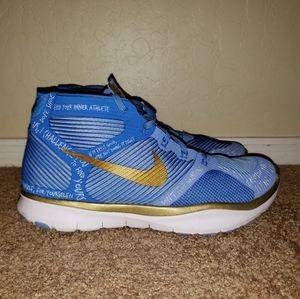 Nike Free Hustle Hart Blue and Gold Shoes Mens 7.5